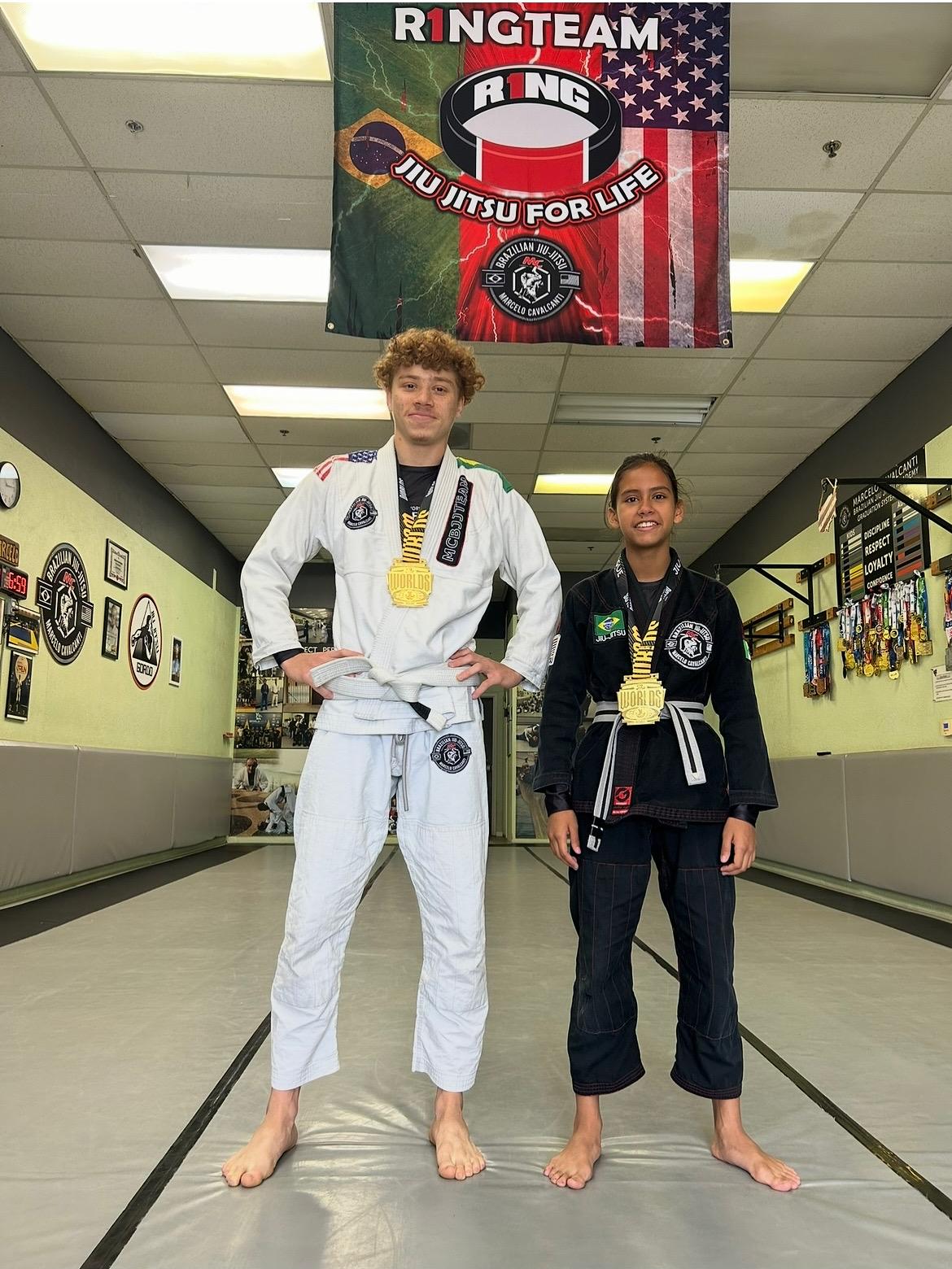 MCBJJ students with IBJJF World Championship gold medals