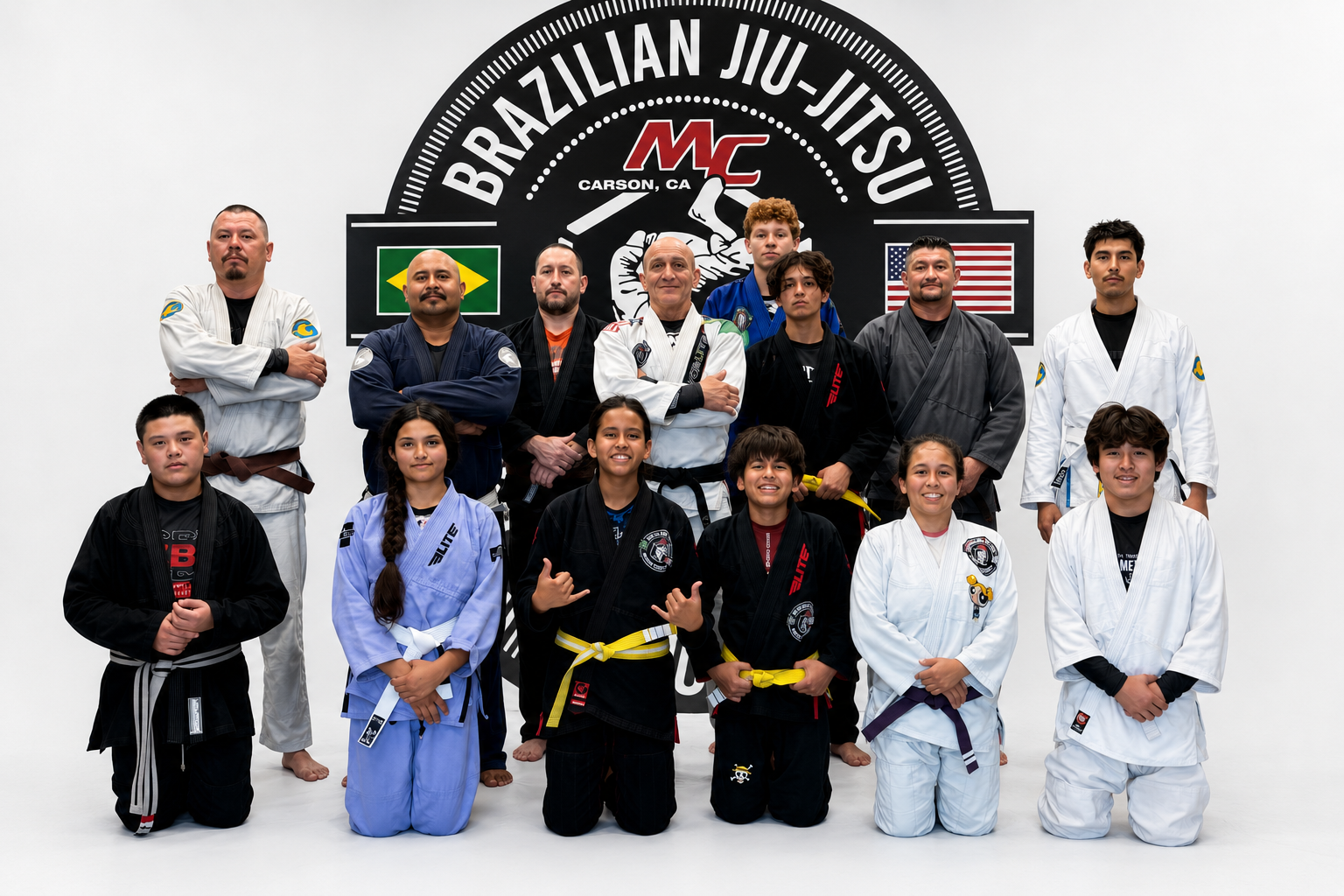 Professor Marcelo Cavalcanti and the MCBJJ team in Carson, CA